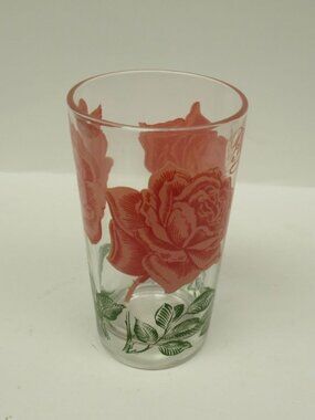 Boscul Vintage Pink ROSE 5 Inch High Peanut Butter Water Glass